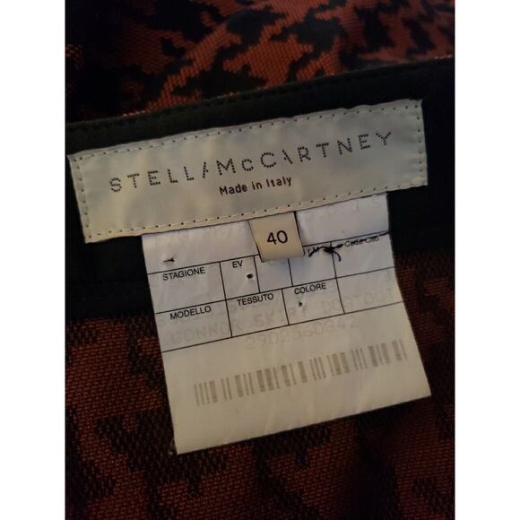 Stella McCartney Connor Mini Skirt Dogstooth Bright Dark Orange Sz IT 40 SM (g - Picture 7 of 7